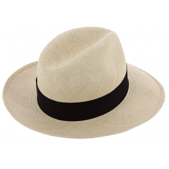 Chapeau Fédora NewMan Panama Naturel - Borsalino Chapeau Fédora NewMan Panama Naturel - Borsalino