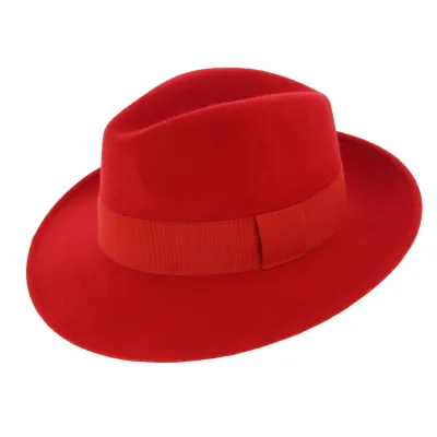 Chapeau Fédora Imperméable Feutre Laine Vanador Rouge - Traclet Reference : 890 | Chapellerie Traclet