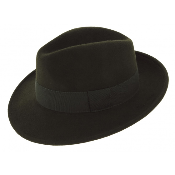 Vanador Waterproof Wool Felt Fedora Hat Olive - Traclet