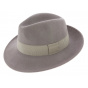 Vanador Grey Wool Felt Fedora Hat - Traclet