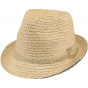 Natural Straw ZAPLIN Trilby Hat - Barts