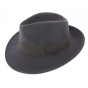 Waterproof Wool Felt Fedora Hat Vanador Anthracite - Traclet
