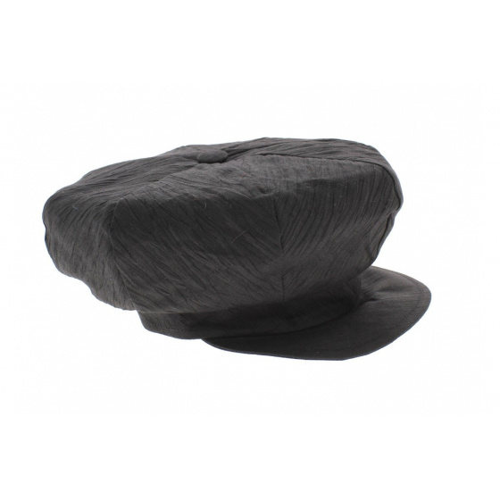 Jordana Lin black newsboy cap