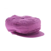 Fuchsia linen newsboy Liberty cap Reference: 5184 | Traclet Hat Shop