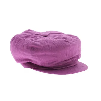 Casquette gavroche Liberty en lin fushia Reference : 5184 | Chapellerie Traclet
