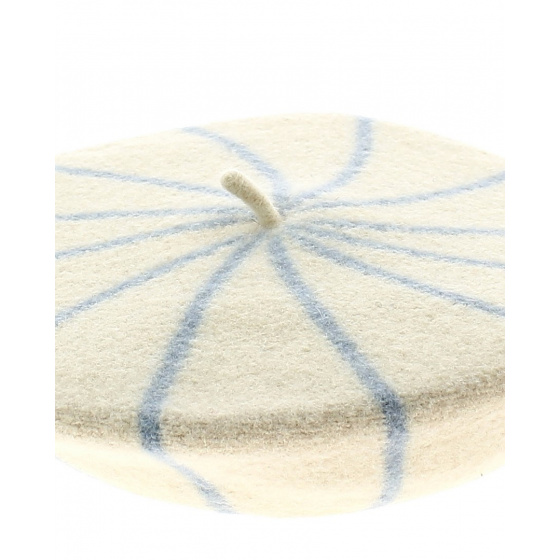 Children's Beret with Sky Blue Stripes - Le Béret Français