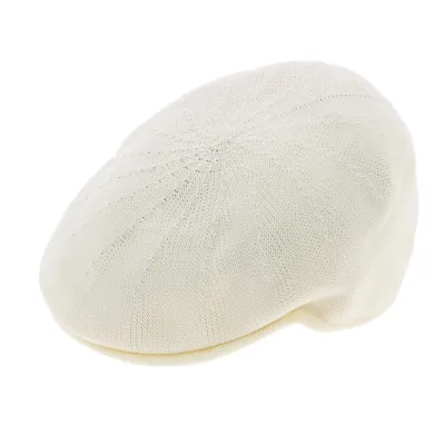 White Off-White Flat Golfer Cap - Broner Reference: 2052 | Traclet Hat Shop