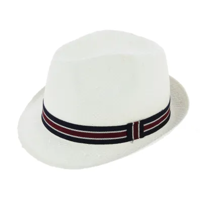 Chapeau Enfant Carpinetto Paille Papier Blanc - Crambes Reference : 6887 | Chapellerie Traclet