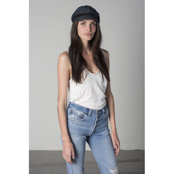 Casquette Rétro Montreal Style Marlon Brando Bleu Denim - Brixton