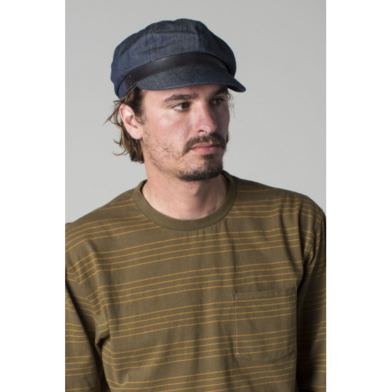 Retro Montreal Cap Marlon Brando Style Blue Denim - Brixton