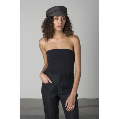 Thirsty Newsboy Cap Washed Black Cotton - Brixton Reference: 4930 | Traclet Hat Shop