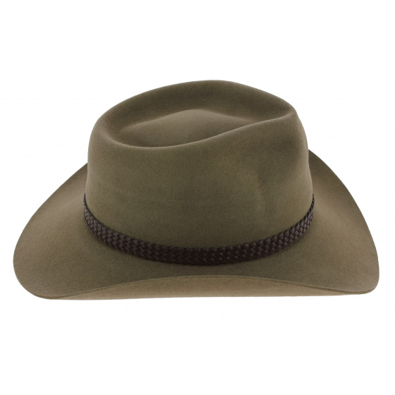 Chapeau feutre Snow River Akubra - Sand kaki