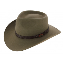 Snow River Akubra Felt Hat - Sand khaki