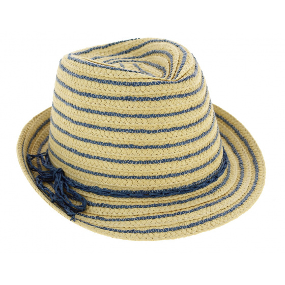 Alassia Beige Paper Straw Trilby Hat - Traclet
