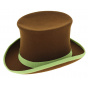 Brown Wool Felt Hatta Top Hat - Traclet