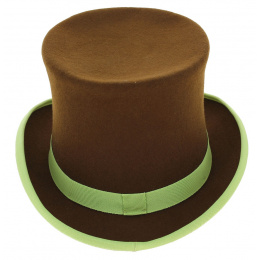 Chapeau Haut de Forme Hatta Feutre Laine Marron - Traclet