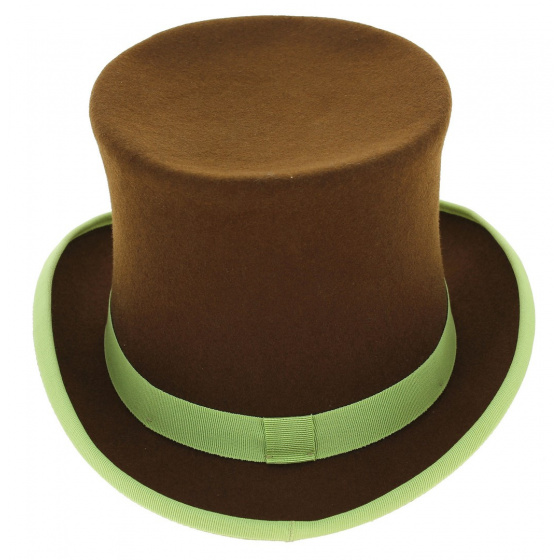 Brown Wool Felt Hatta Top Hat - Traclet