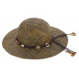 Straw Wide-Brimmed Hat - Brown Arezzo