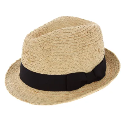 Santa Giulia Natural Raffia Straw Trilby Hat - John Callanan Reference: 2170 | Traclet Hat Shop