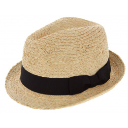 Santa Giulia Natural Raffia Straw Trilby Hat