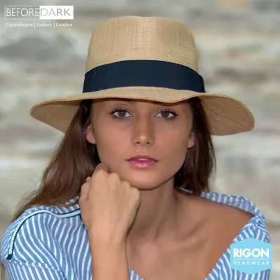 Chapeau Traveller Signature Paille Raffia Naturel - Rigon Headwear Reference : 6783 | Chapellerie Traclet