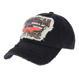 Classic America Cotton Strapback Cap Black - Kbthos