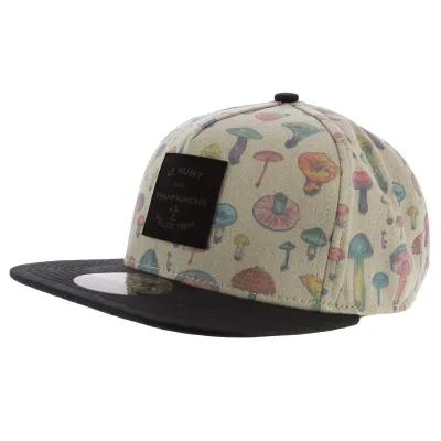 Mushroom Illustrated Strapback Cap Beige - Official Reference: 1844 | Chapellerie Traclet