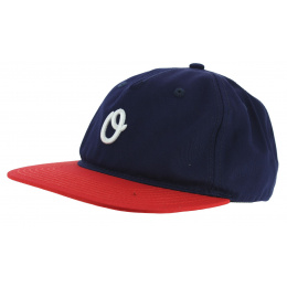 Miles Cotton Blue & Red Strapback Cap - Official