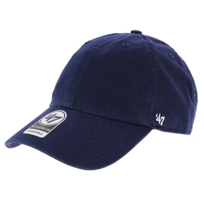 Navy Cotton Blank Strapback Baseball Cap - 47 Brand Reference: 7004 | Traclet Hat Shop