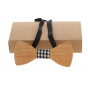 Santorin Cherry Wood Bow Tie - Traclet