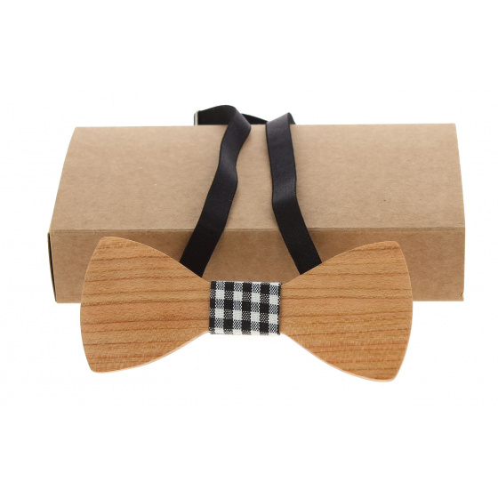 Santorin Cherry Wood Bow Tie - Traclet