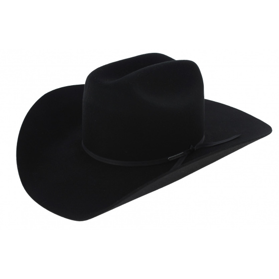 Cowboy Hat Cattleman Felt Wool Black - Stetson Reference : 7596 ...