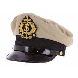 Captain Sydney Cotton Sailor Cap Beige - Traclet