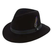 Chapeau Traveller Stone Feutre Laine Noir - Stetson Reference : 903 | Chapellerie Traclet