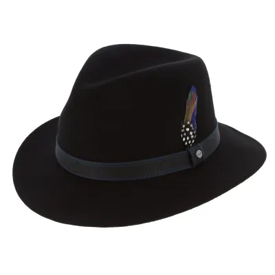 Chapeau Traveller Stone Feutre Laine Noir - Stetson Reference : 903 | Chapellerie Traclet