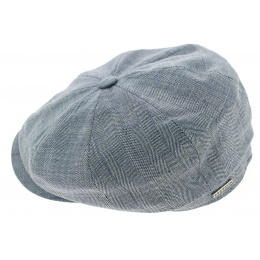 Casquette Hatteras Greyhound Soie & Lin Bleu - Stetson
