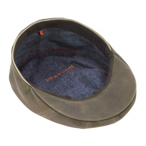 Fargo Flat Cap in Snake Pattern Lambskin Leather - Stetson Fargo Flat Cap in Snake Pattern Lambskin Leather - Stetson