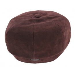 Casquette Hatteras Longreach Cuir Nubuck Prune - Stetson