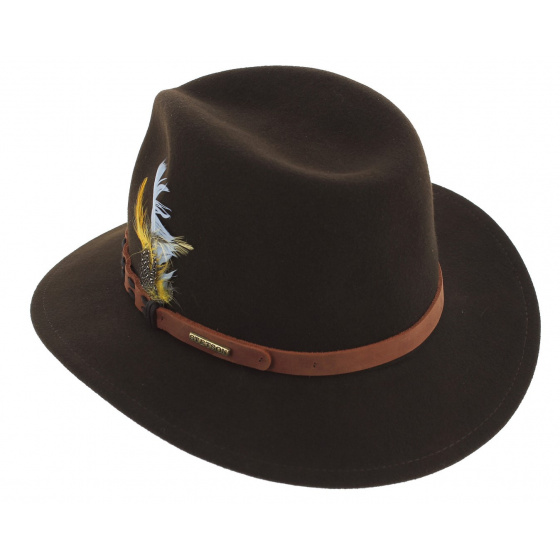 Chapeau Traveller Thompson Feutre Laine Marron - Stetson