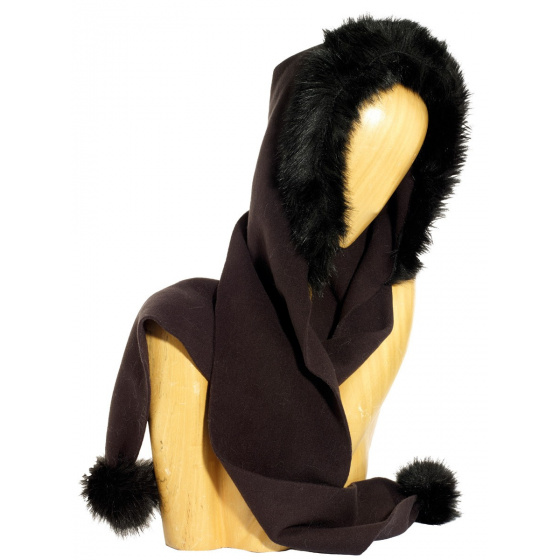 Norell brown fleece hood