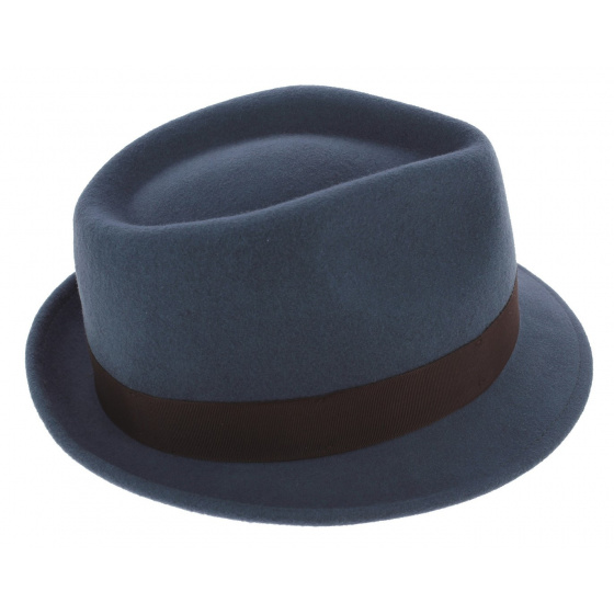 Chapeau Trilby Richmond Feutre Laine Bleu - Stetson