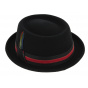 Black Wool Felt PorkPie Pearl Hat - Stetson