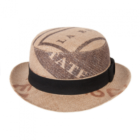 Beige Jute Canvas Bowler Hat - ReHats Beige Jute Canvas Bowler Hat - ReHats