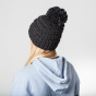 Black Jasmin Beanie with Pompom - Bats