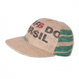 Black coffee ReHats recycled fabric baseball cap