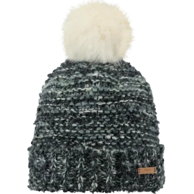 Siret Beanie charcoal - Barts faux fur pompom Reference: 1098 | Traclet Hat Shop