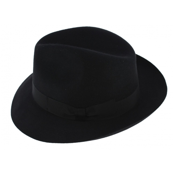 Chapeau Fédora Vanzina Winston Feutre Poils Noir
