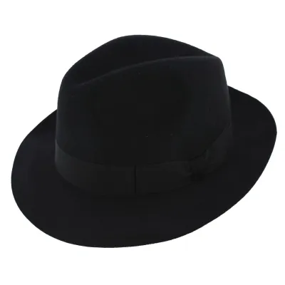 Chapeau Fédora Winston Feutre Poils Noir