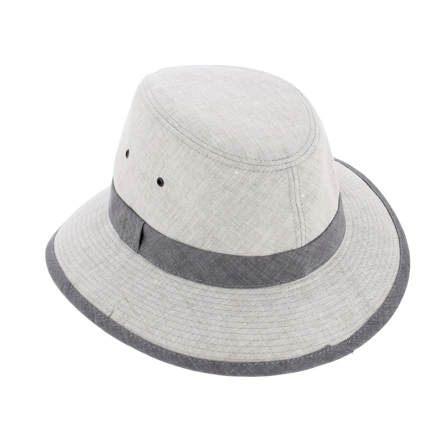 Chapeau Safari Manyara Lin Gris - Crambes Reference : 7621 | Chapellerie Traclet