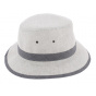 Manyara Safari Hat Gray Linen - Crambes